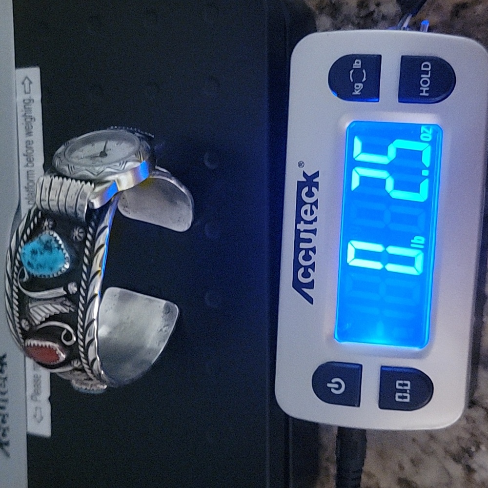 1950's Rare Navajo Sidewinder Cuff Bracelet Watch - Picture 15 of 16